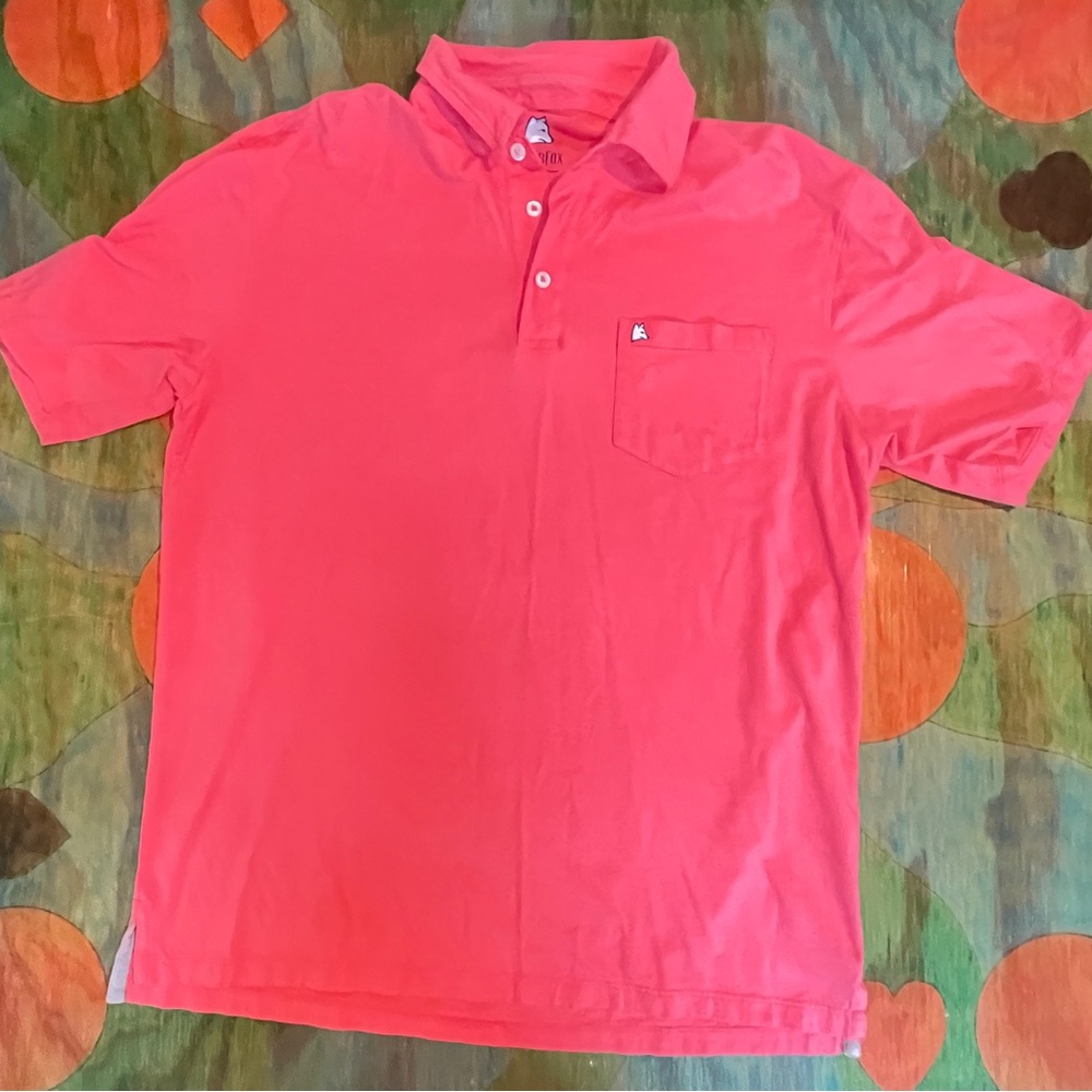 Pure Romance Silver Fox Polo Shirt Womens Medium Pink Logo Pima Cotton Stretch
